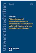 Foderalismus Und Binnenfoderalismus Im Wahlrecht Zu Den Deutschen Volksvertretungen Und Zum Europaischen Parlament