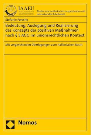 Bedeutung, Auslegung Und Realisierung Des Konzepts Der Positiven Massnahmen Nach 5 Agg Im Unionsrechtlichen Kontext