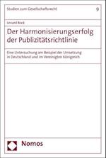 Der Harmonisierungserfolg Der Publizitatsrichtlinie