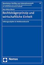 Rechtstragerprinzip Und Wirtschaftliche Einheit