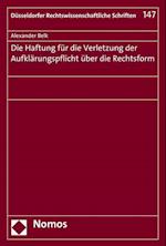 Die Haftung Fur Die Verletzung Der Aufklarungspflicht Uber Die Rechtsform