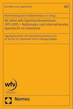 40 Jahre Wfv-Sportrechtsseminare