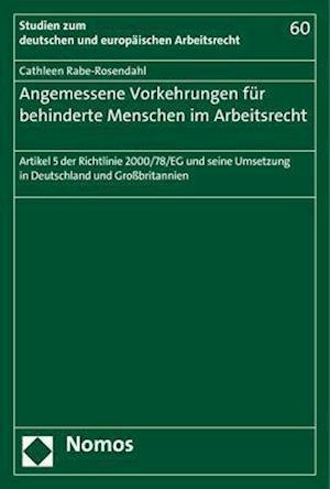 Angemessene Vorkehrungen für behinderte Menschen im Arbeitsrecht