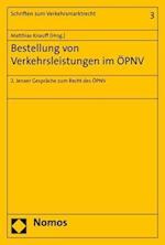 Bestellung Von Verkehrsleistungen Im Opnv