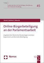Online-Burgerbeteiligung an Der Parlamentsarbeit