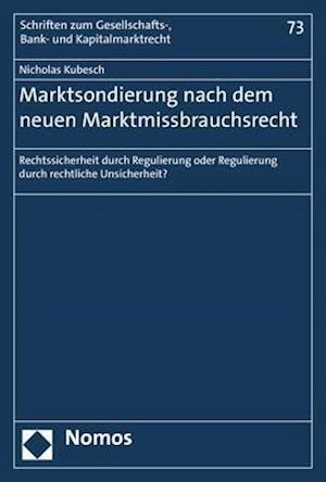 Marktsondierung Nach Dem Neuen Marktmissbrauchsrecht