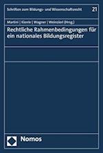 Rechtliche Rahmenbedingungen für ein nationales Bildungsregister