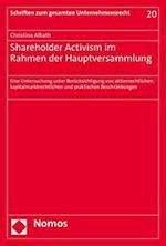 Shareholder Activism im Rahmen der Hauptversammlung