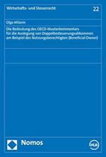 Die Bedeutung des OECD-Musterkommentars für die Auslegung von Doppelbesteuerungsabkommen am Beispiel des Nutzungsberechtigten (Beneficial Owner)