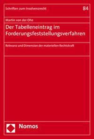 Der Tabelleneintrag im Forderungsfeststellungsverfahren