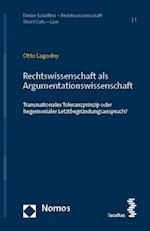 Rechtswissenschaft als Argumentationswissenschaft