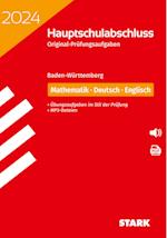 STARK Original-Prüfungen Hauptschulabschluss 2024 - Mathematik, Deutsch, Englisch 9. Klasse - BaWü