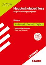 STARK Lösungen zu Original-Prüfungen Hauptschulabschluss 2025 - Mathematik, Deutsch, Englisch - Hessen