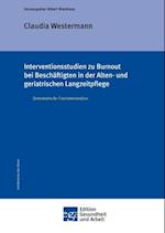 Interventionsstudien Zu Burnout Bei Beschaftigten in Der Alten- Und Geriatrischen Langzeitpflege