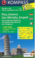 Pisa, Livorno, San Miniato, Empoli: Parco Regionale Migliarino, San Rossore Massaciuccoli, San Gimignano*, Kompass 2457