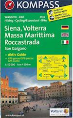 Siena, Volterra, Massa Marittima, Roccastrada, San Galgano, Kompass Wanderkarte 2462