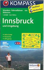 Innsbruck und umgebung*, Kompass Wandern-, fahrrad- und skitouren karte 036