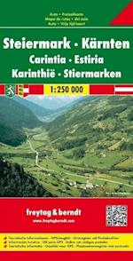 Styria - Carinthia Road Map 1:250 000