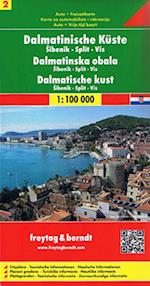 Dalmatian Coast 2: Sibenik - Split - Vis, Freytag & Berndt Autokarte