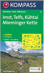 Imst, Telfs, Kühtai, Mieminger Kette*, Kompass Wanderkarte 35