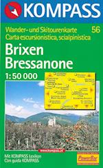 Brixen - Bressanone, Kompass Wanderkarte 56 1:50 000