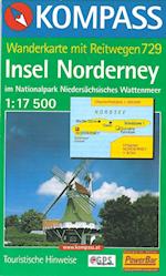Norderney, Kompass Wanderkarte 729 1:17 500