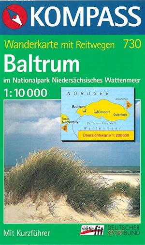 Baltrum, Kompass Wanderkarte 730 1:10 000