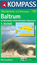 Baltrum, Kompass Wanderkarte 730 1:10 000
