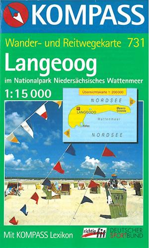 Langeoog im Naturpark Niedersächsisches Wattenmeer, Kompass Wanderkarte 731 1:15