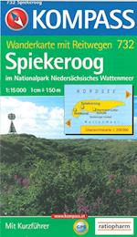 Spiekeroog im Naturpark Nidersächsisches Wattenmeer, Kompass Wanderkarte 732