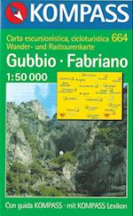 Gubbio-Fabriano, Kompass Wanderkarte 664 1:50 000