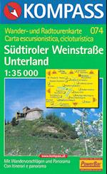Südtiroler Weinstrasse, Kompass Wanderkarte 074 1:35 000