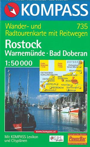 Rostock-Warnemünde-Bad Doberan, Kompass Wanderkarte 735 1:50 000