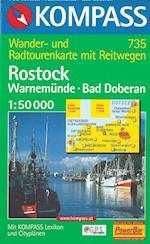 Rostock-Warnemünde-Bad Doberan, Kompass Wanderkarte 735 1:50 000