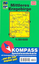 Mittleres Erzgebirge, Kompass Wanderkarte 1026 1:50 000