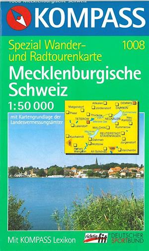 Mecklenburgische Schweiz: Demmin, Teterow, Malchin, Kompass Wander- und Bikekarte 852