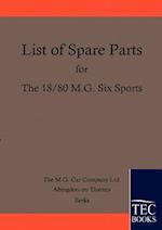 Spare Parts Lists for the 18/80 MG Six