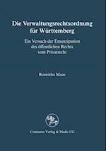 Die Verwaltungsrechtsordnung für Württemberg