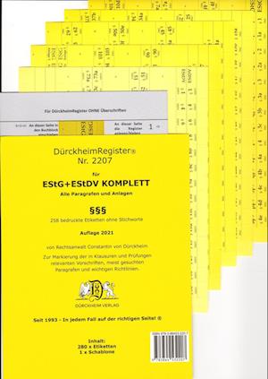 DürckheimRegister® EStG+EStDV 2022 KOMPLETT alle §§, ohne Stichworte