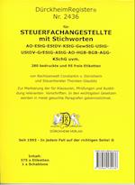 STEUERFACHANGESTELLTE Dürckheim-Griffregister Nr. 2436 (2019) mit Stichworten