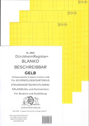 DürckheimRegister® BLANKO-GELB beschreibbar für deine Gesetze