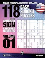 118 Easy Sudoku Puzzles With the American Sign Language Numbers