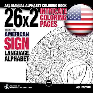 26x2 Intricate Coloring Pages with the American Sign Language Alphabet