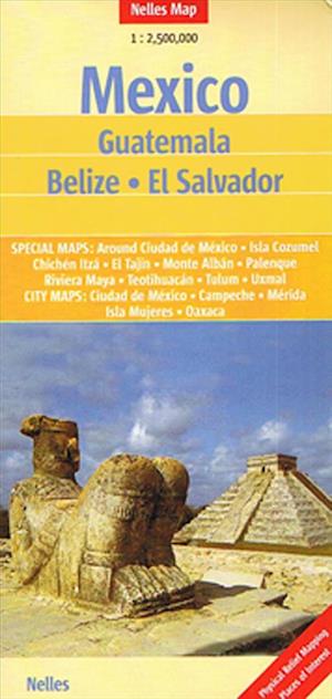 Mexico, Guatemala, Belize, El Salvador, Nelles Map