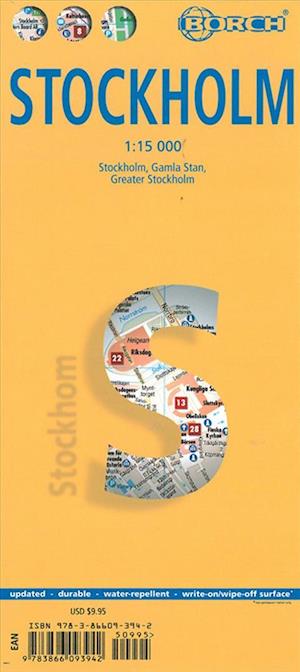 Stockholm (lamineret), Borch City Map