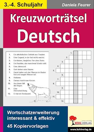 Kreuzworträtsel Deutsch 3.-4. Schuljahr