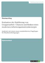 Evaluation Der Einführung Von Gruppenarbeit - Chancen Und Risiken Eines Modernen Arbeitsorganisationskonzepts