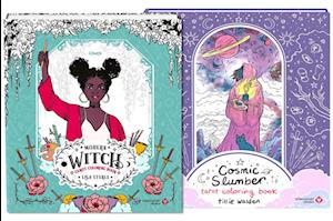 Modern Witch Tarot Coloring Book / Cosmic Slumber Tarot Coloring Books-Bundle. 2 Bände