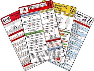 Rettungsdienst Karten-Set - EKG, Herzrhythmusstörungen, Notfallmedikamente, Reanimation