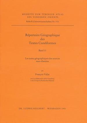 Repertoire Geographique Des Textes Cuneiformes